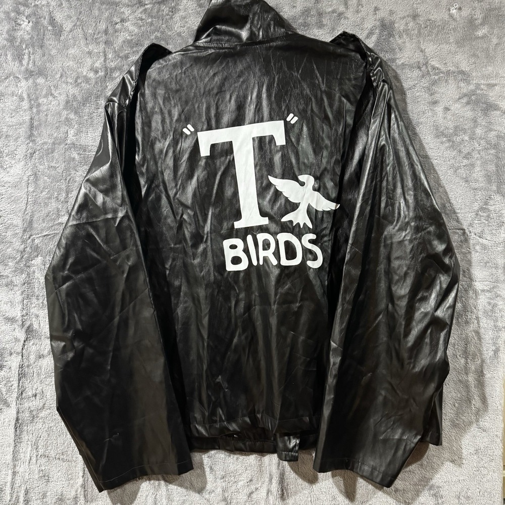 T Birds Black Graphic Windbreaker Jacket